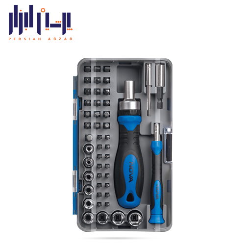 ست بیت و بکس 48 پارچه با دسته جغجغه ای نوا مدل 1356