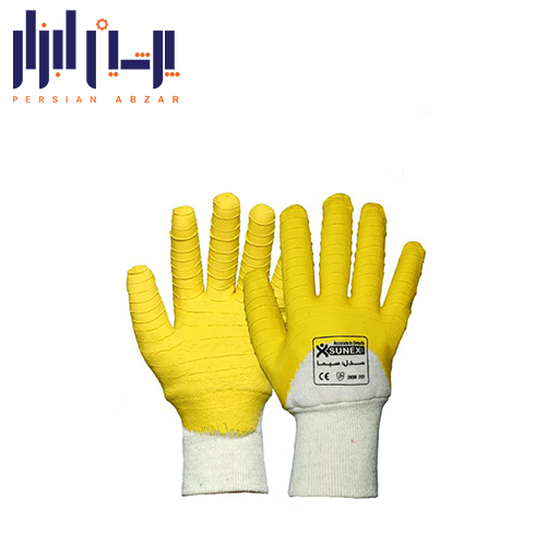 دستکش سانکس سیما مدل L1507 کتان مچ کشباف 4/3 لاتکس