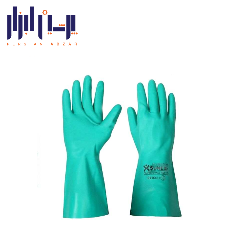 دستکش سانکس تمام نیتریل مدل N1608 ضد مواد نفتی