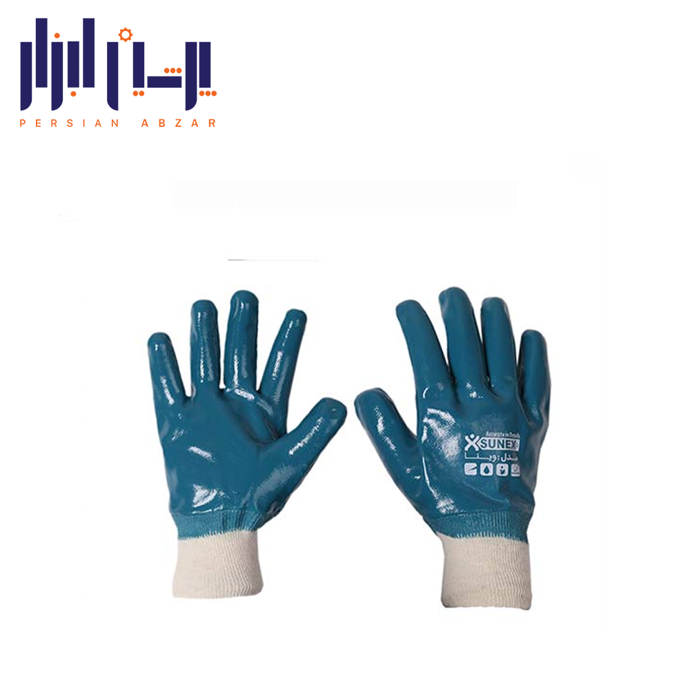 دستکش سانکس وینا مدل N1607 کتان کشباف تمام نیتریل