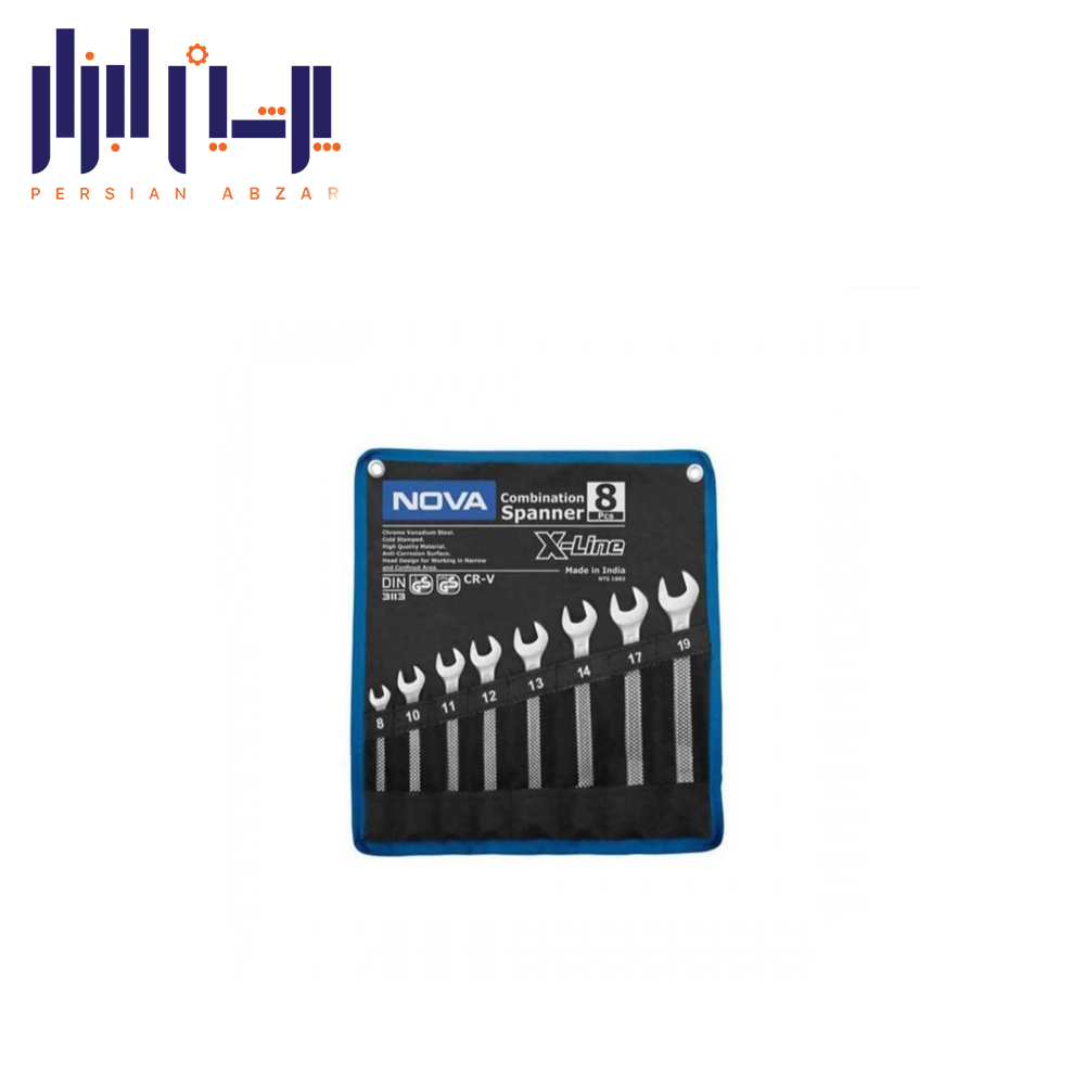 ست آچار کیفی 8 عددی نوا مدل 9430 سری XLine