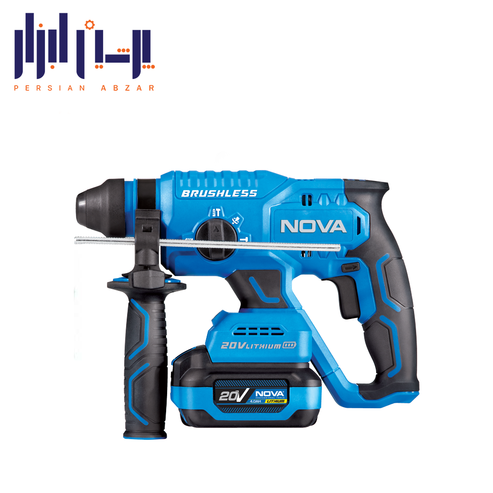 بتن کن شارژی 4 حالته براشلس 2/2 ژول 4 آمپر ساعت نوا مدل 7733