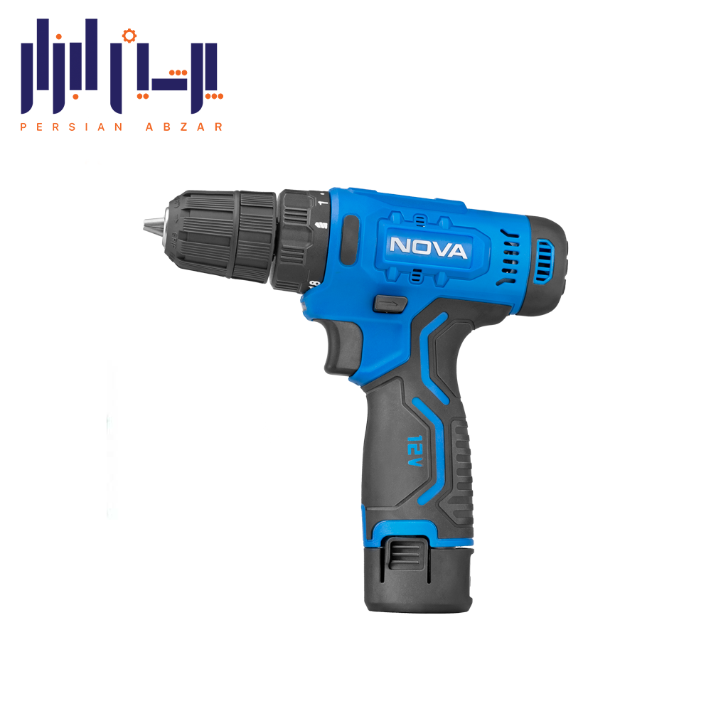دریل پیچ گوشتی شارژی 10 میلیمتری لیتیوم 12 ولت نوا مدل 7715