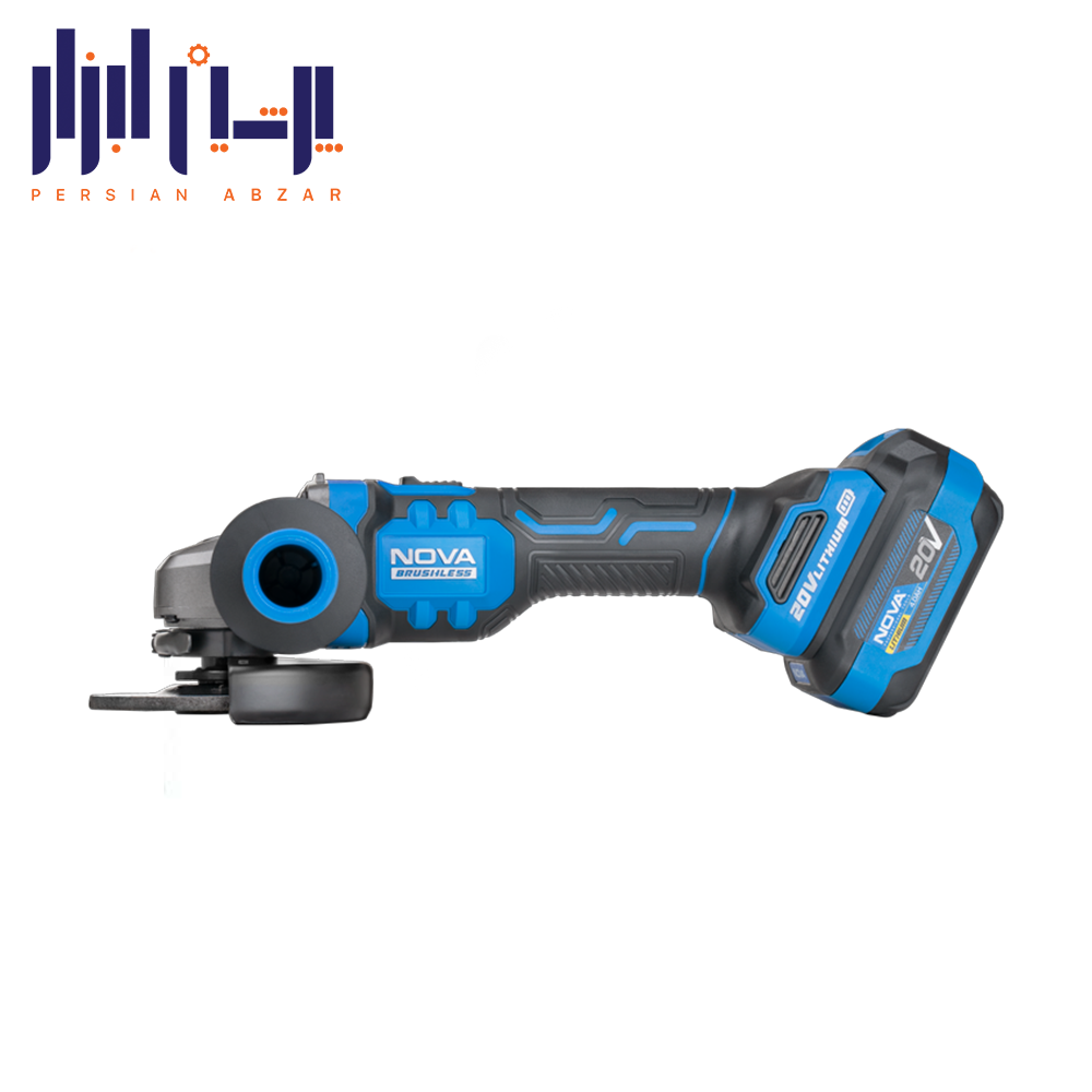 مینی فرز شارژی 20 ولت براشلس 2 باتری 4 آمپر ساعت نوا مدل 7737