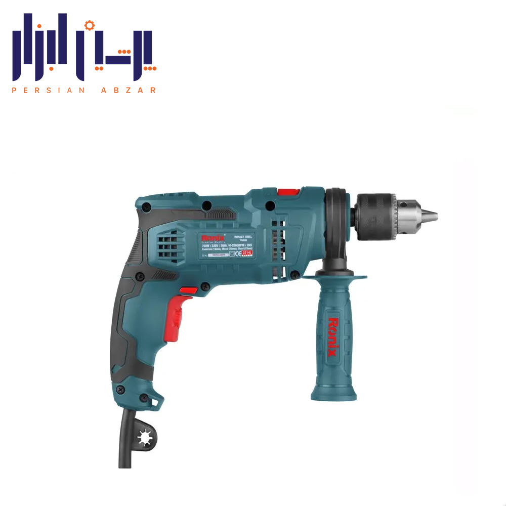 دریل 13 میلی متری چکشی 650 وات - NEW رونیکس مدل 2214L