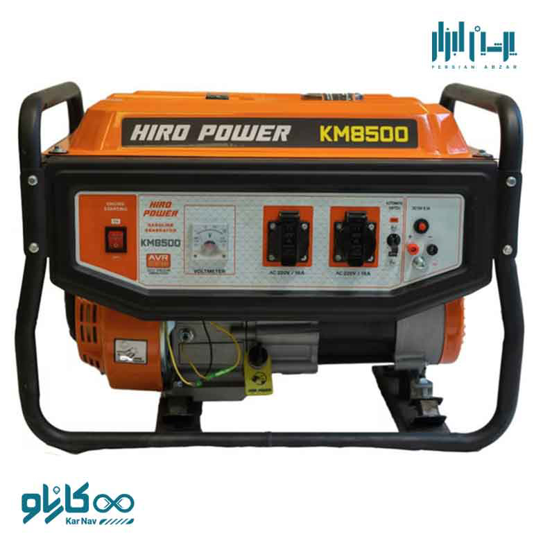 موتور برق بنزینی 3.8 کیلو وات هیرو پاور مدل KM8500 تک فاز
