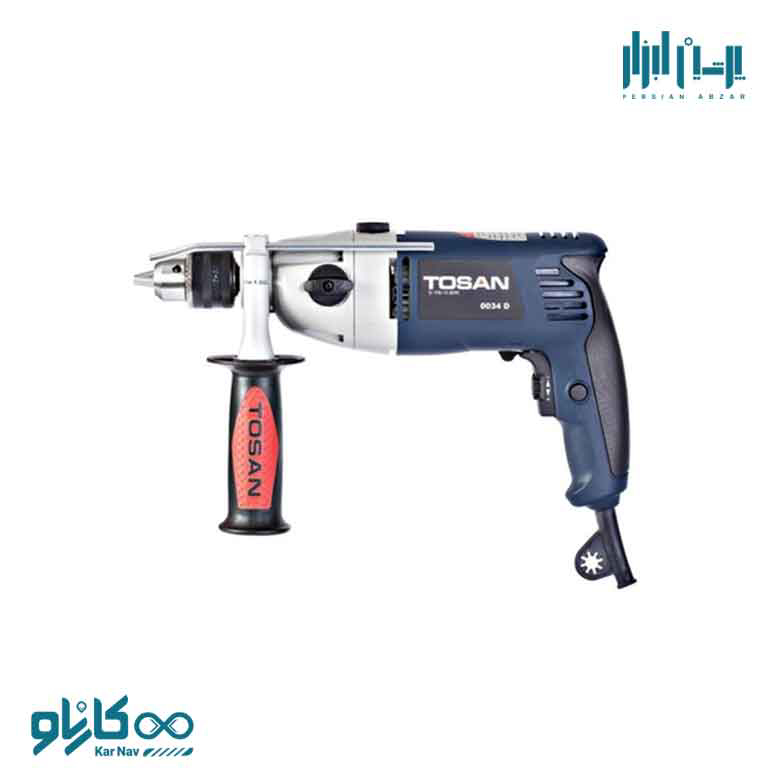 دریل 13 میلی متر چکشی گیربکسی توسن- کد 0034D