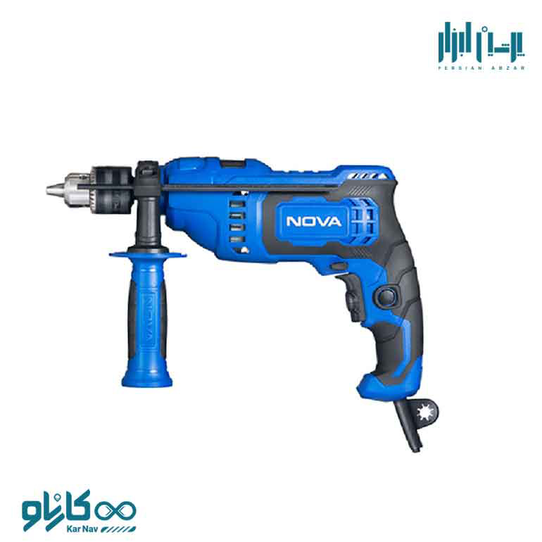 دریل 13 چکشی 750 وات نوا به همراه کیف bmc کد 2234