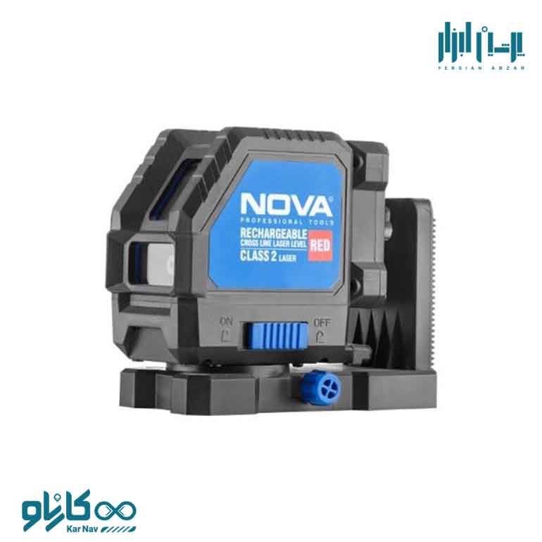 کیت تراز لیزری شارژی دو خط قرمز به همراه سه پایه نوا کد 2682R