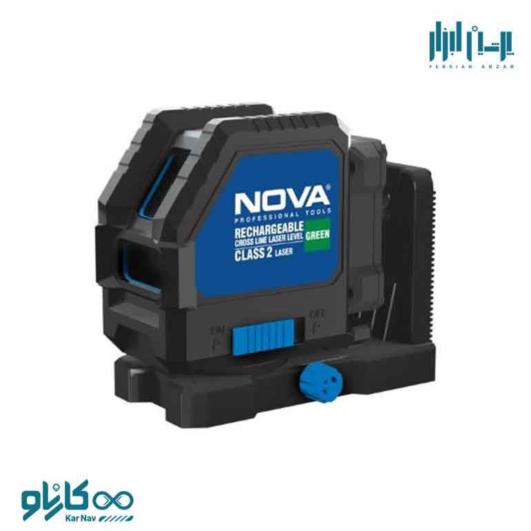 تراز لیزری شارژی دو خط سبز نوا کد 2681G