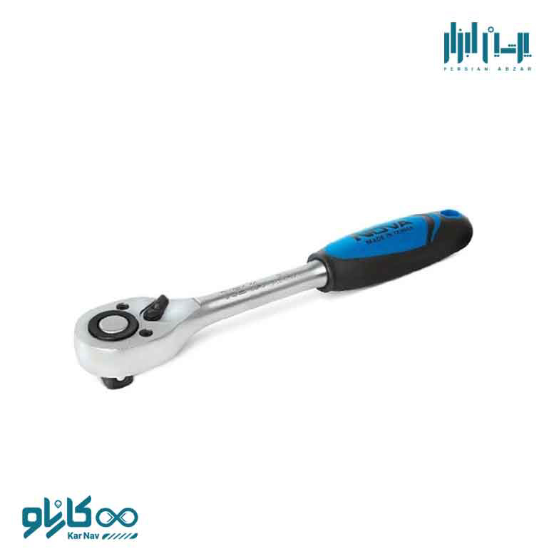 دسته جغجغه 1/4 اینچ 72 دندانه مدل الترا 143 میلی متر نوا کد 7301