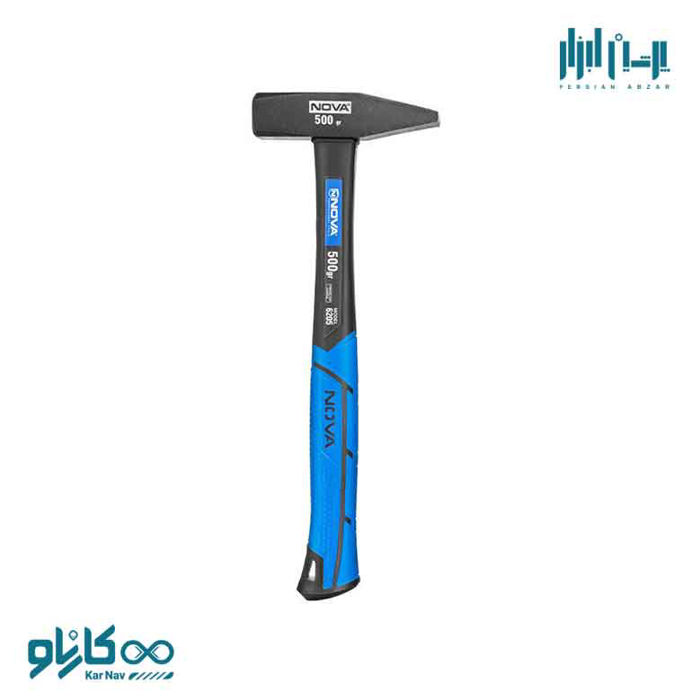 چکش مهندسی 500 گرم با دسته فایبرگلاس نوا کد 6205