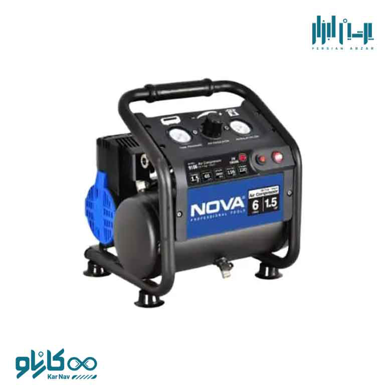 کمپرسور سایلنت 6 لیتری نوا کد 9106