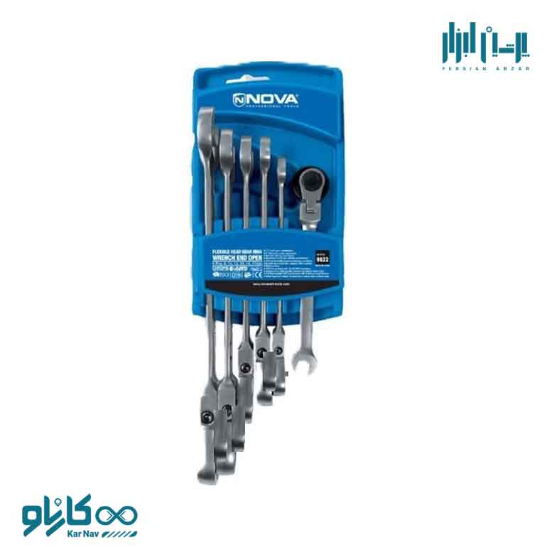 ست آچار جغجغه 6 عددی تاشو نوا کد 9622