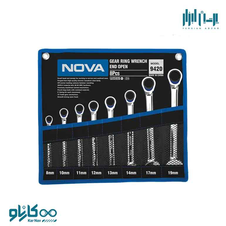 آچار یک سر جغجغه کیفی نوا کد 9420