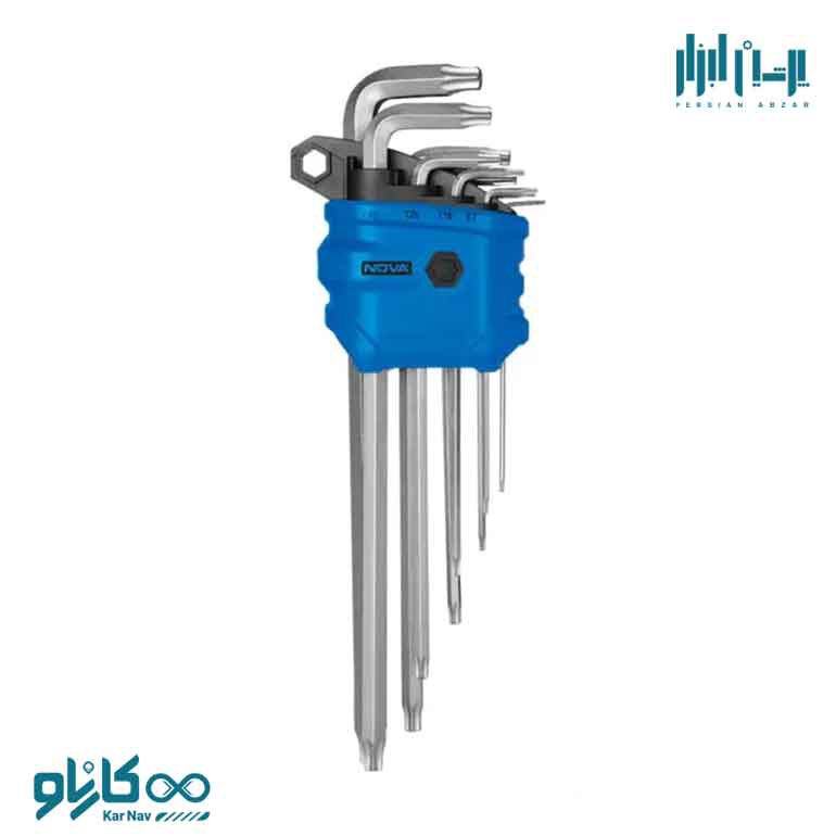 ست آلن ستاره ای 9 عددی سایز فوق بلند نوا کد 1164