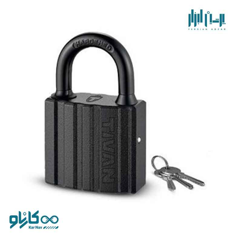 قفل آویز مشکی سایز 63 سان مکس کد 7663