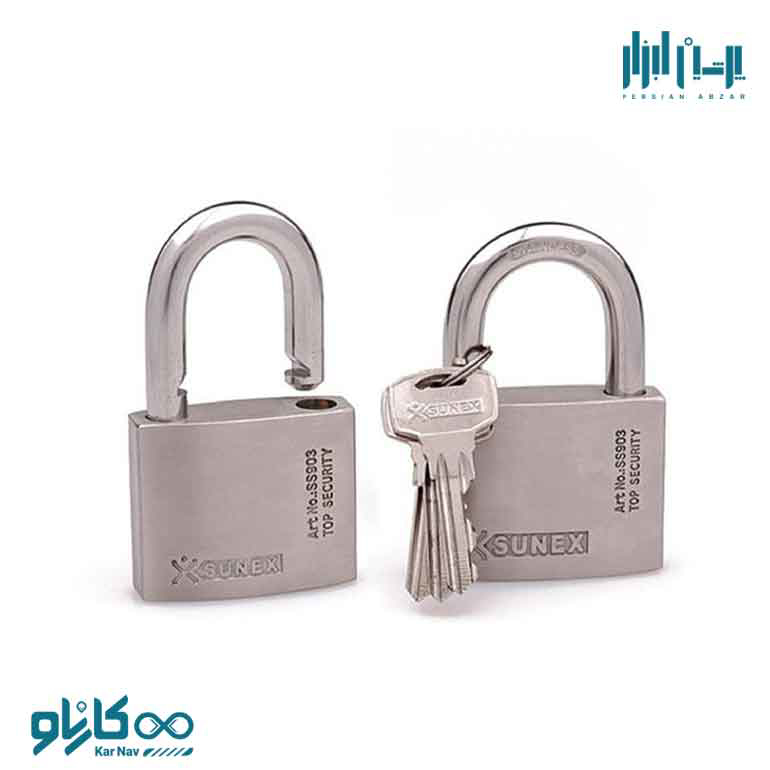 قفل آویز استیل سانکس سایز 50 و 60 مدل SS903