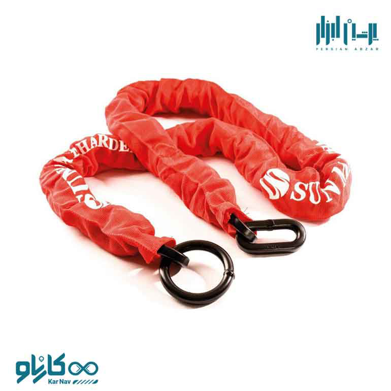 زنجیر فرمان ضدبرش با روکش برزنتی قرمز طول 1/50 سان مکث کد 5150S